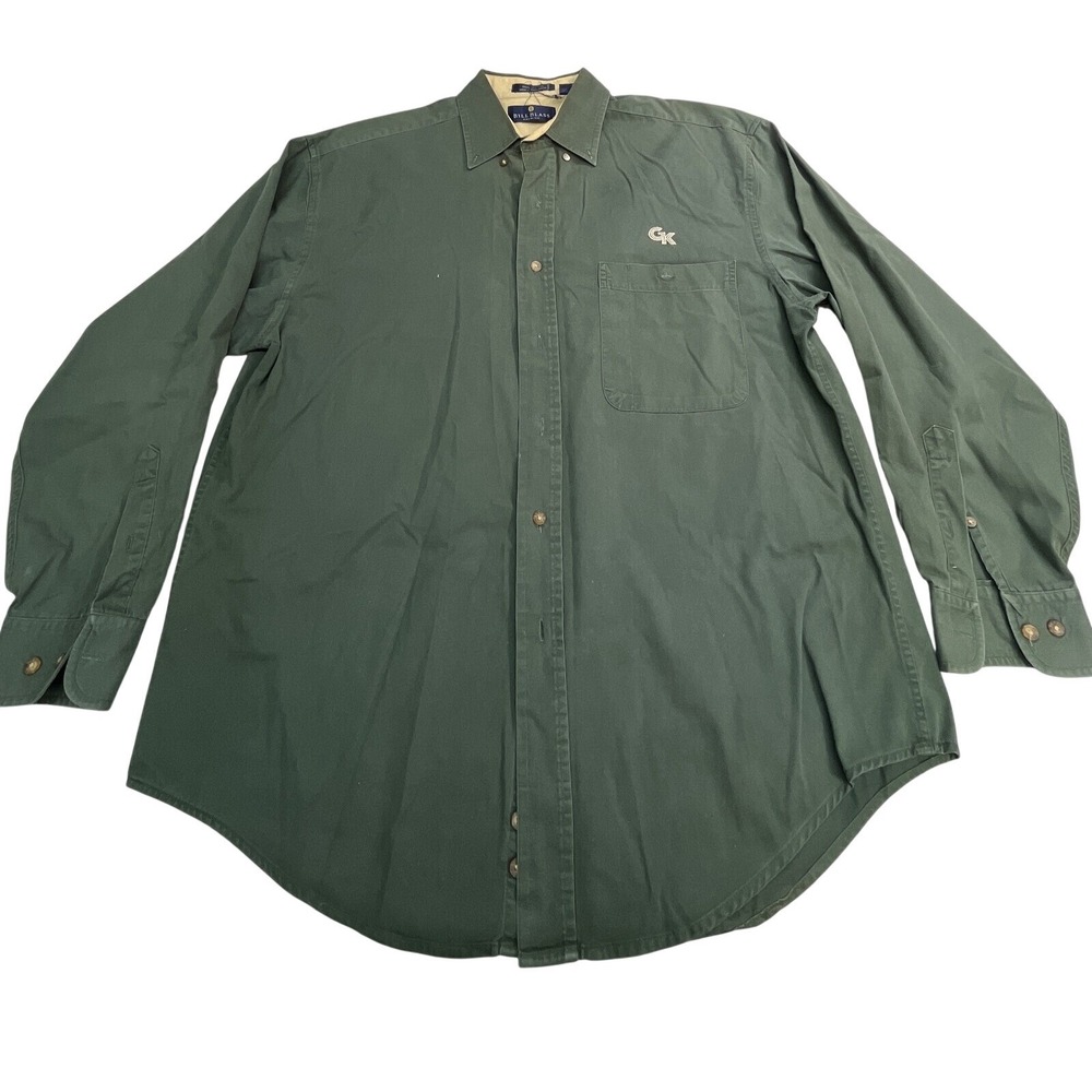 Bill Blass shirt Men's size Medium green button-down long-sleeve
